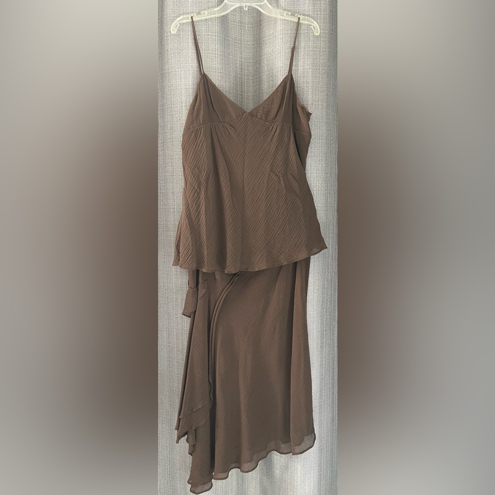Theory Silk Camisole and Skirt Set
